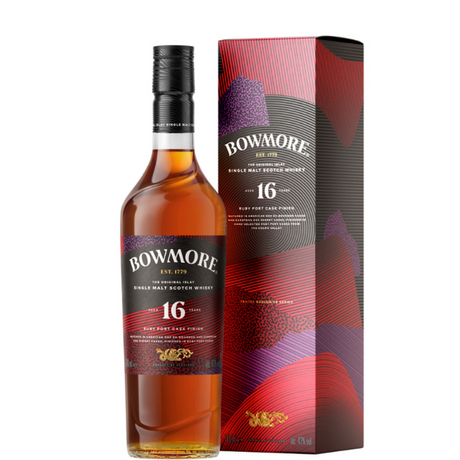 Fles Bowmore 16 jaar met etui