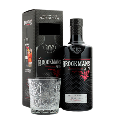 Brockman's case with a negroni glass