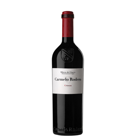Fles Carmelo Rodero Crianza 2023 wijn van wijnmakerij Carmelo Rodero