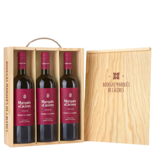 MARQUES DE CACERES Crianza 2021 Houten kist x3 flessen