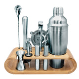 Cocktailset met roestvrijstalen bamboe voet