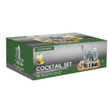 Cocktailset met roestvrijstalen bamboe voet