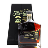 Fles Flor de Caña 25 jaar eeuwfeest met doosje