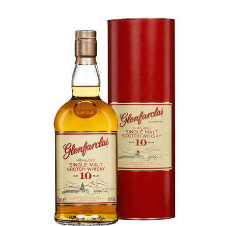 Fles Glenfarclas 10 jaar met etui