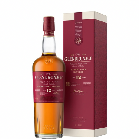 Glendronach 12 bottle with case