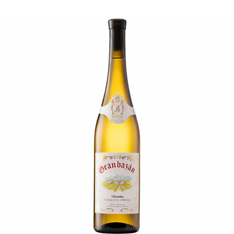 Fles Granbazan amberkleurig etiket