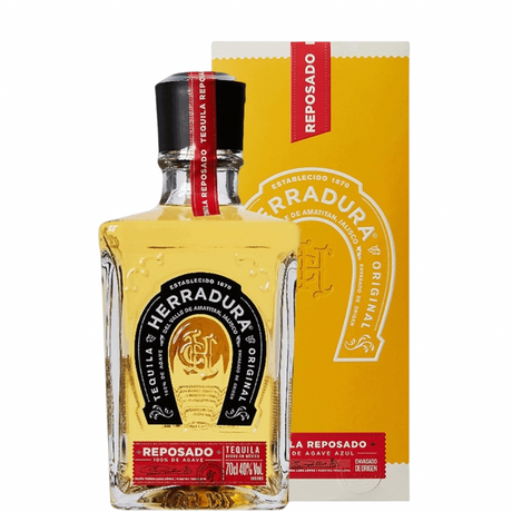 Fles Herradura Reposado tequila met doosje