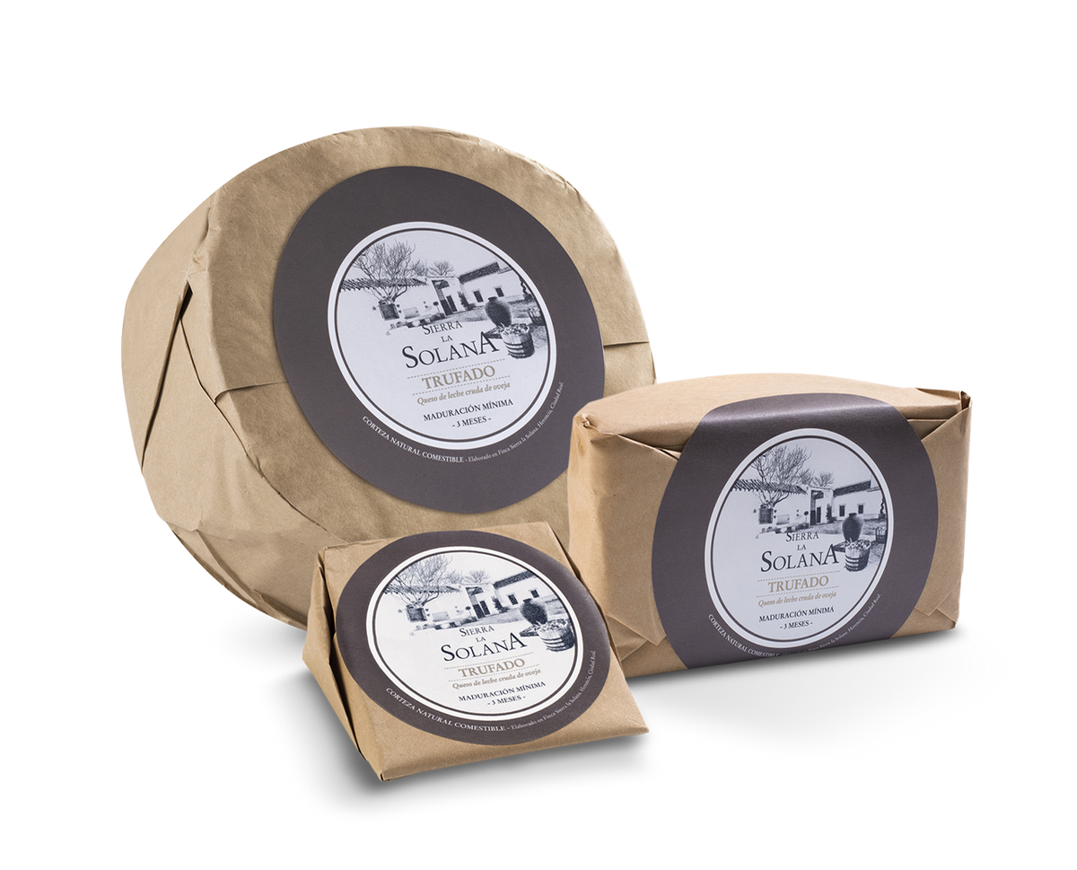 QUESO TRUFADO SIERRA DE LA SOLANA Maduracion minima 3 meses 6x250g.