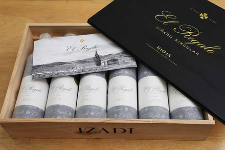 Houten kist met 6 flessen Izadi El Regalo Viñedo Singular