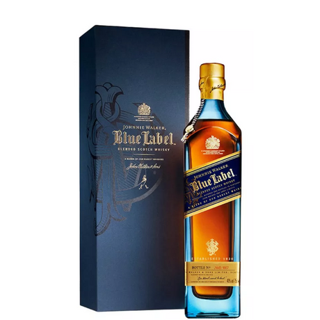 Johnnie Walker Blue Label whiskyfles met koffer