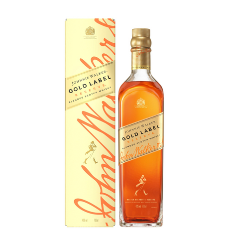 Johnnie Walker Gold Label-fles met etui