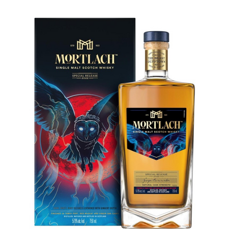 Fles Mortlach Speciale uitgave 2022 met etui